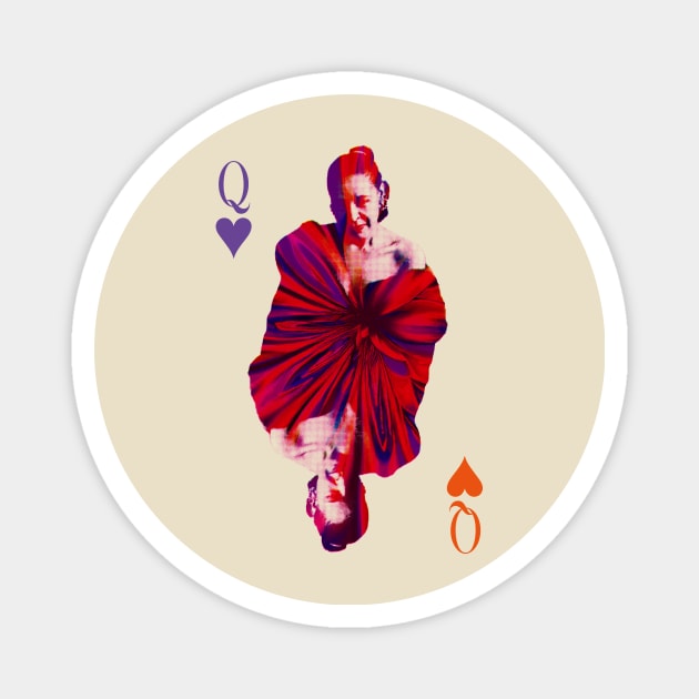 Billie Holiday queen of hearts Magnet by HAPPY TRIP PRESS